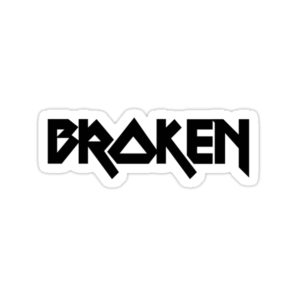  Iron Maiden Broken Logo  Stickers by BrokenSk8boards 