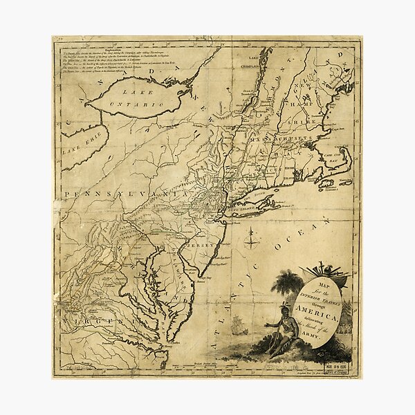 Item preview, American Revolution Map by Thomas Conder (circa 1780) designed and sold by allhistory.