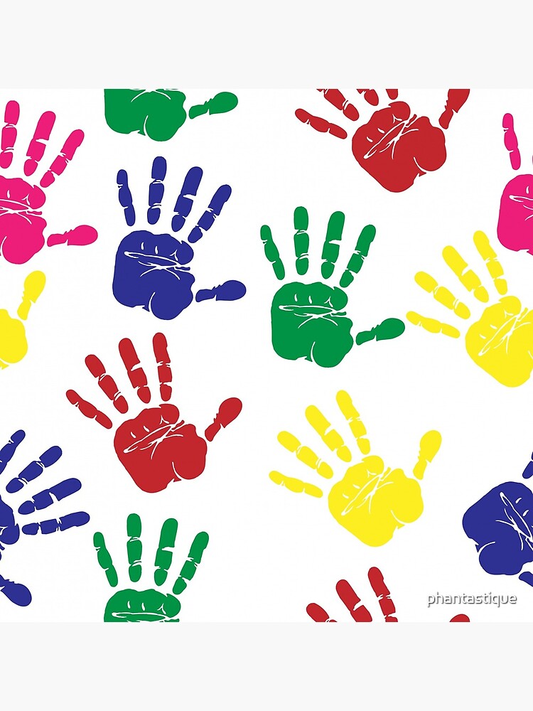 colourful handprints