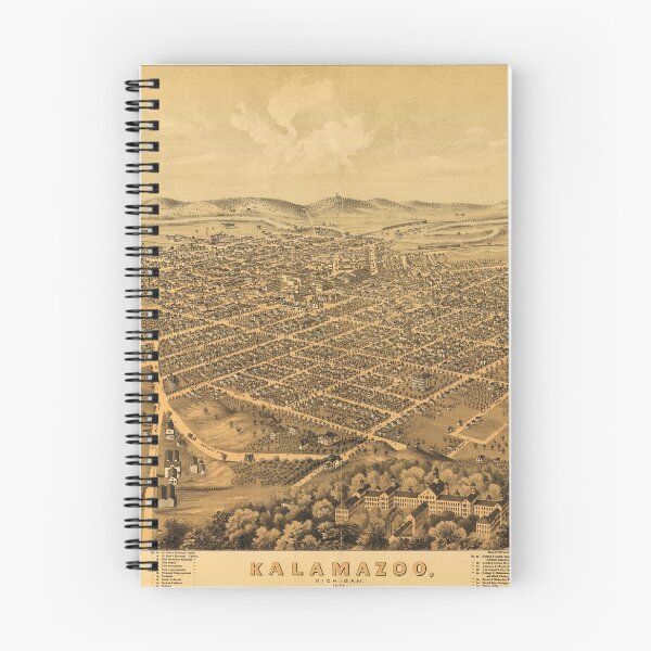 Item preview, Aerial View of Kalamazoo, Michigan (1874) designed and sold by allhistory.