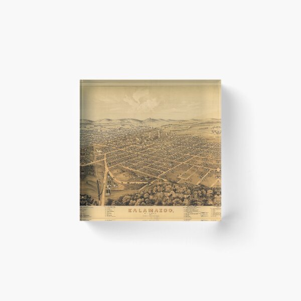 Item preview, Aerial View of Kalamazoo, Michigan (1874) designed and sold by allhistory.