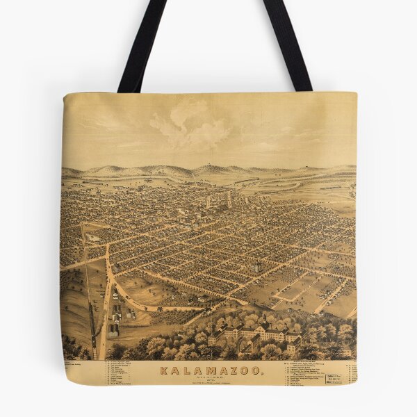 Item preview, Aerial View of Kalamazoo, Michigan (1874) designed and sold by allhistory.