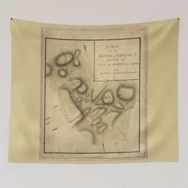 Item preview, Map of the Battle of Germantown (Oct. 4th 1777) designed and sold by allhistory.