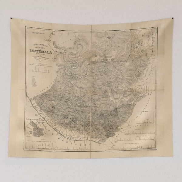 Item preview, Vintage Map of Guatemala (1859) designed and sold by allhistory.