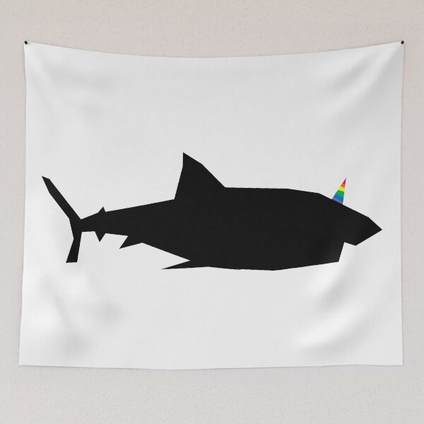 Item preview, Shark unicorn silhouette   designed and sold by RabbitEars0225.