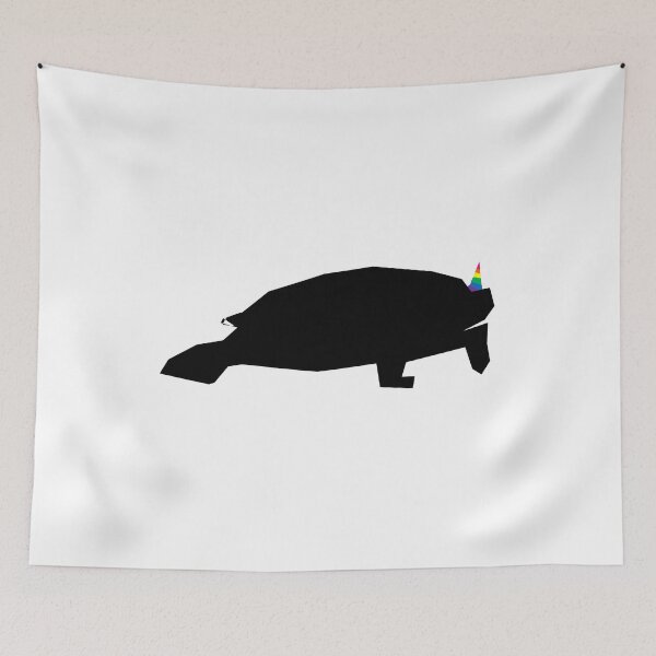 Item preview, Turtle unicorn silhouette   designed and sold by RabbitEars0225.