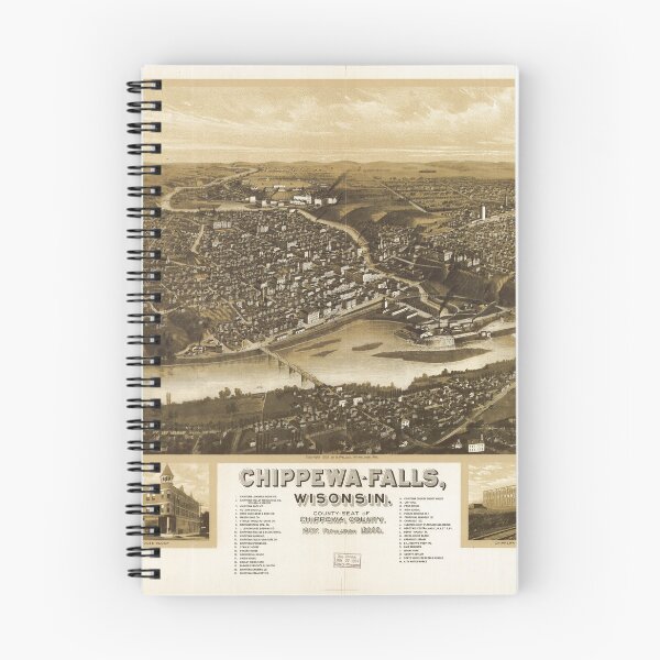 Item preview, Aerial View of Chippewa Falls, Wisonsin (1907) designed and sold by allhistory.