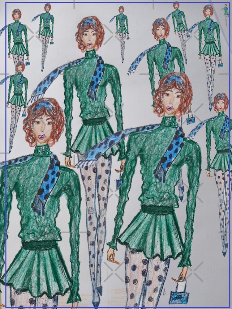 FASHION ILLUSTRATION GO GREEN GIRL by IvanaKada
