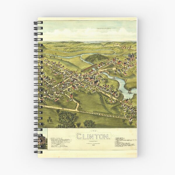 Item preview, Aerial View of Clinton, Connecticut (1881) designed and sold by allhistory.