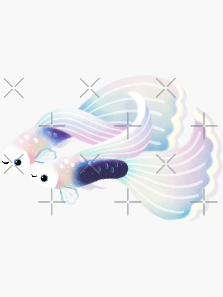 White tuxedo guppy by pikaole