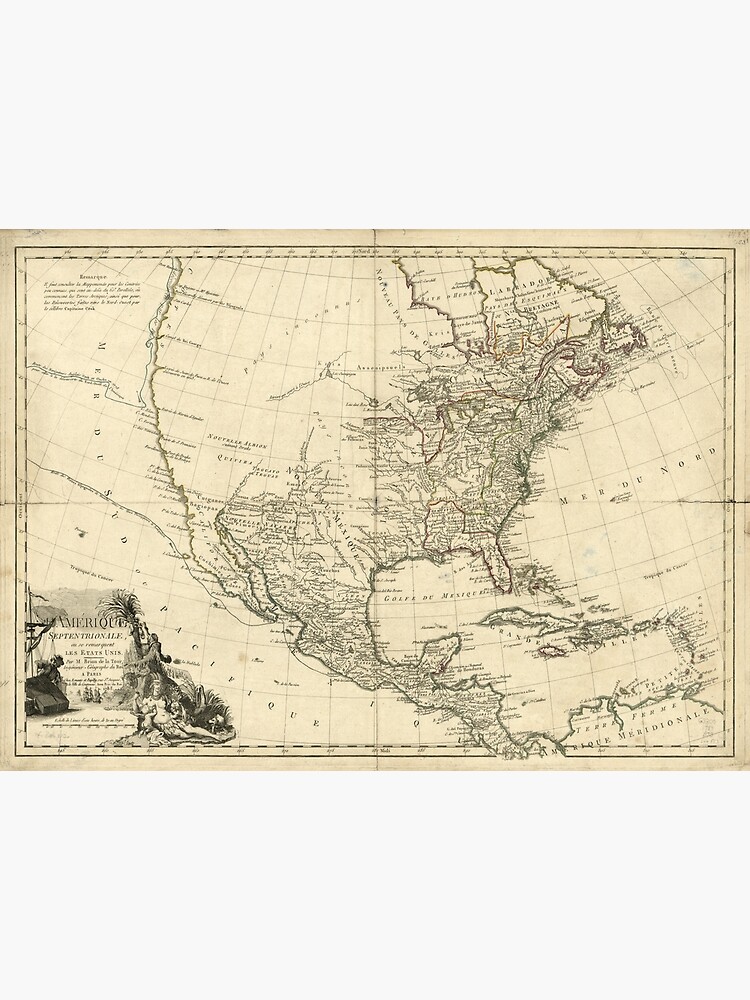 quot Old Map of North America 1783 quot - Flat,750x,075,f Pad,750x1000,f8f8f8