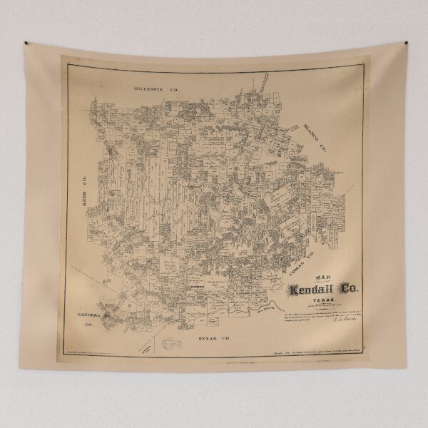 Item preview, Map of Kendall County, Texas (1879) designed and sold by allhistory.