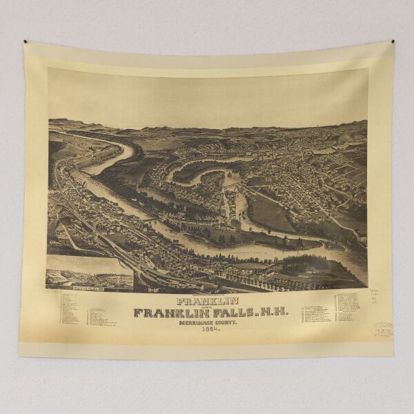 Item preview, Franklin and Franklin Falls, New Hampshire (1884) designed and sold by allhistory.