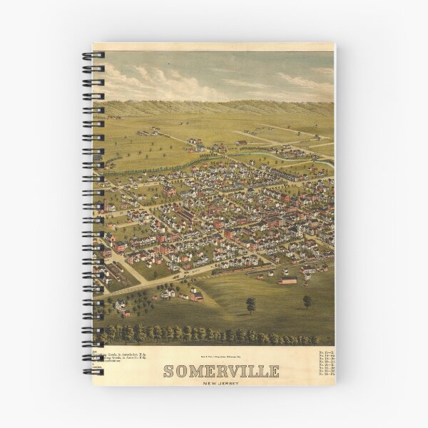 Item preview, Aerial View of Somerville, New Jersey (1882) designed and sold by allhistory.