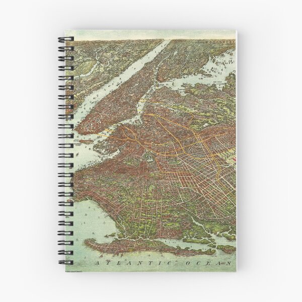 Item preview, Aerial View of Brooklyn, New York (1908) designed and sold by allhistory.