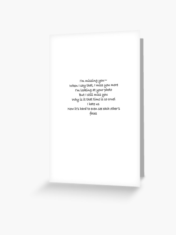 Bts Spring Day Opening Lyrics Graphic Design Greeting Card By Univxrsaldesign Redbubble