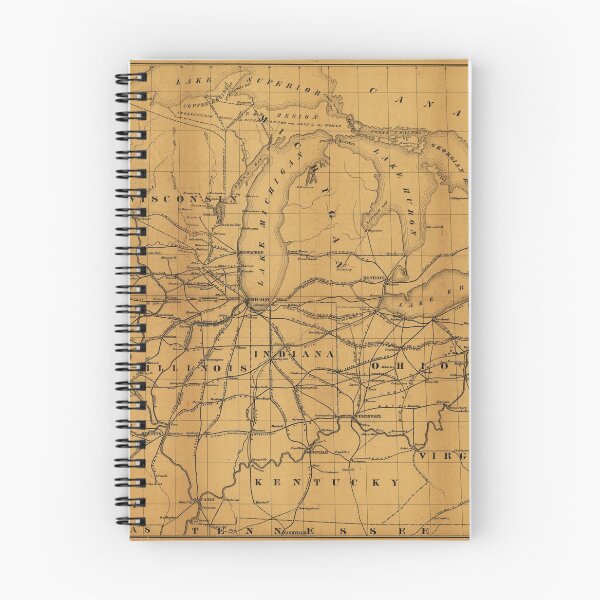 Item preview, Railroad Map Chicago & Surrounding Midwest (c. 1850) designed and sold by allhistory.