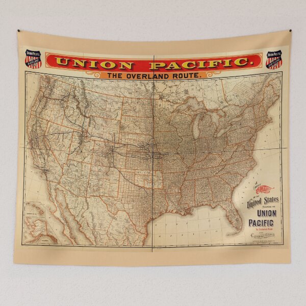 Item preview, United States Map Union Pacific Railroads (1892) designed and sold by allhistory.