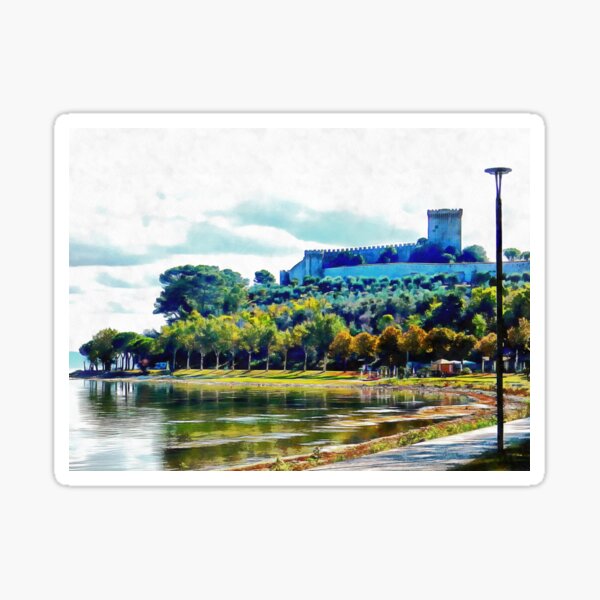 Lakeside Beneath The Fortress Sticker