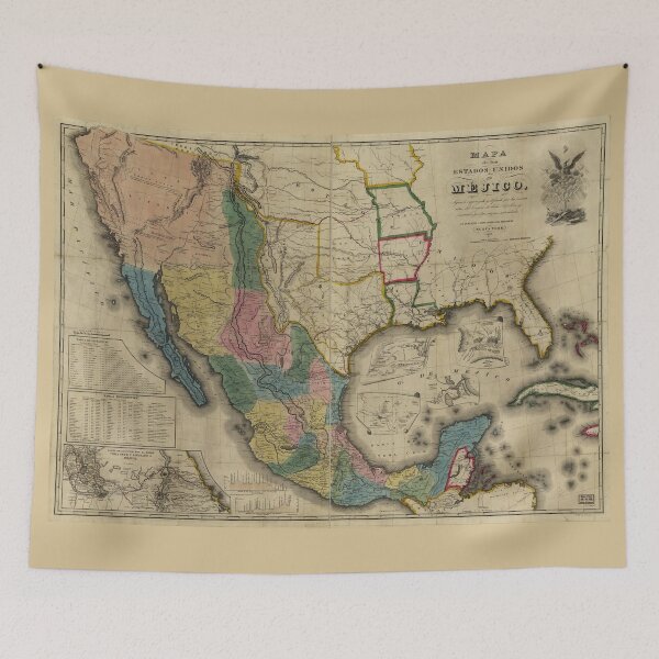 Item preview, Map of the United States of Mexico (1847) designed and sold by allhistory.