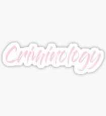 Criminology - Class Label in Pink Sticker