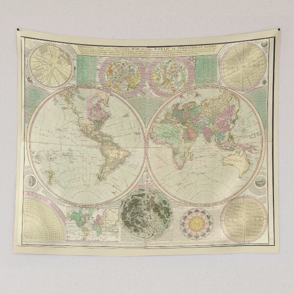 Item preview, World Map by Carington Bowles (circa 1780) designed and sold by allhistory.