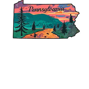 Vorschaubild zum Design Weinlese-Fisch-Pennsylvania-Staats-Karten-PA-Fliegenfischen von TeeCreations