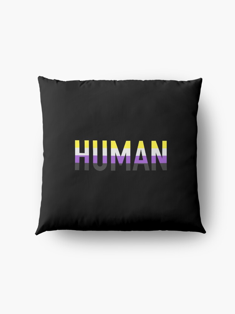 Alternate view of Human, Non Binary Floor Pillow