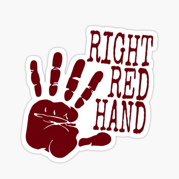 Red Right Hand Stickers Redbubble
