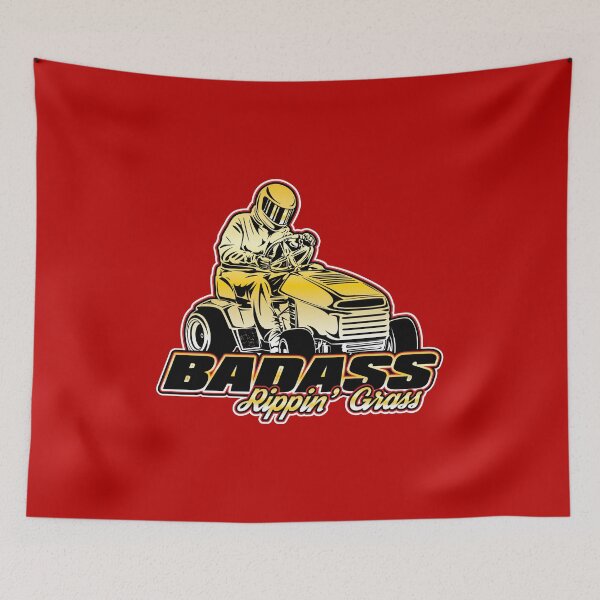 Item preview, Lawnmower Badass Ripping Grass designed and sold by offroadstyles.