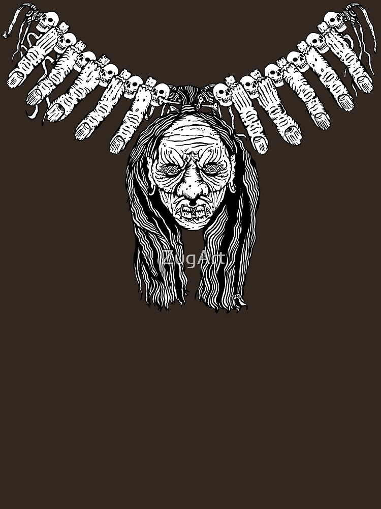 Shrunken Head And Finger Necklace T Shirt For Sale By Zugart