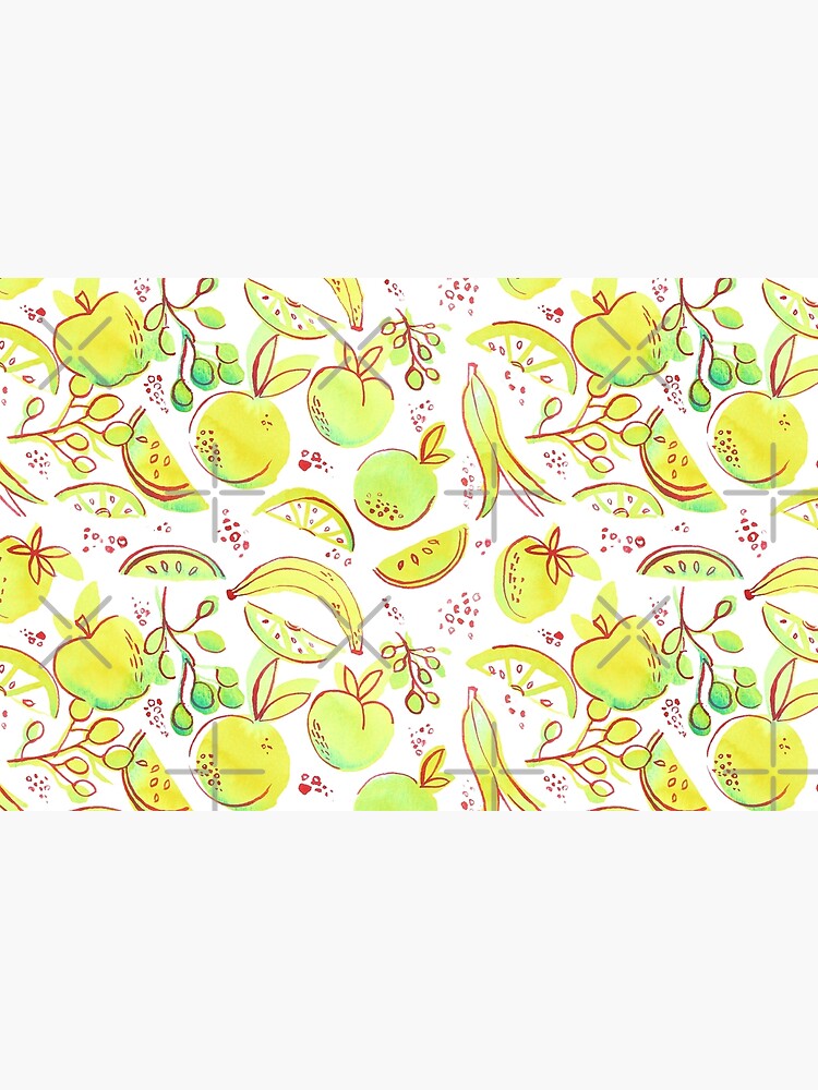 Hand Painted Watercolor - Neon Fruit Toss by annieparsons