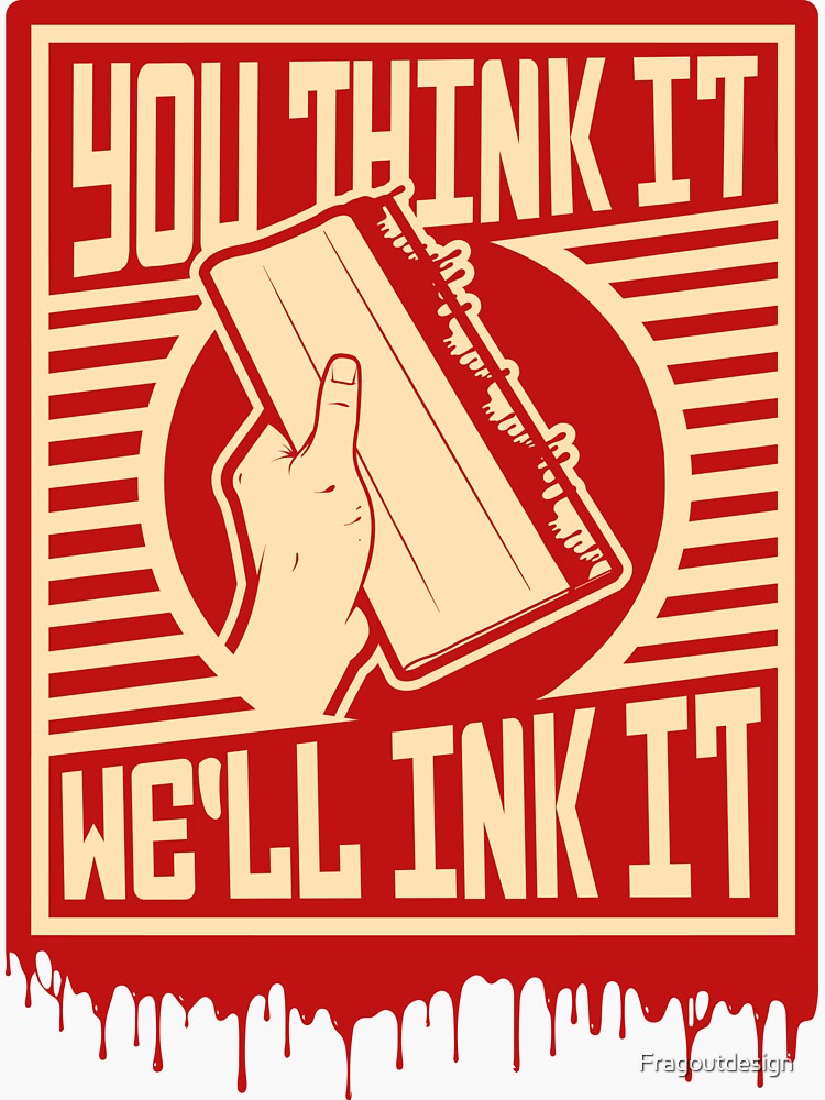 Screen Printing Squeegee Printing Obey Ink Design Art Print for Sale by  Fragoutdesign