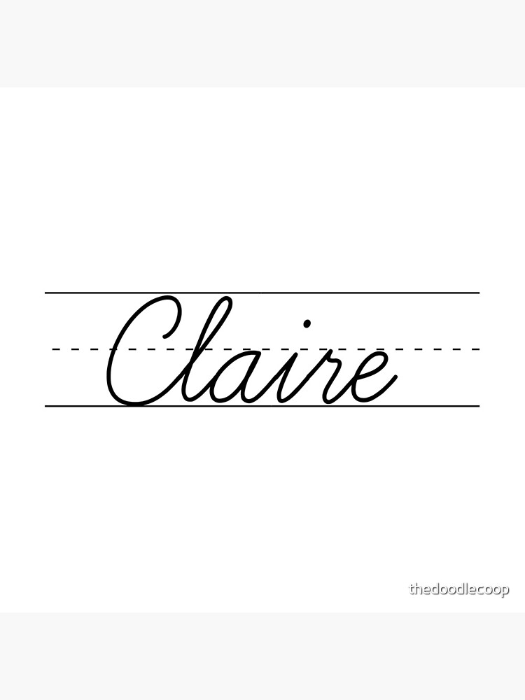 "Claire Cursive Handwriting" Poster by thedoodlecoop | Redbubble