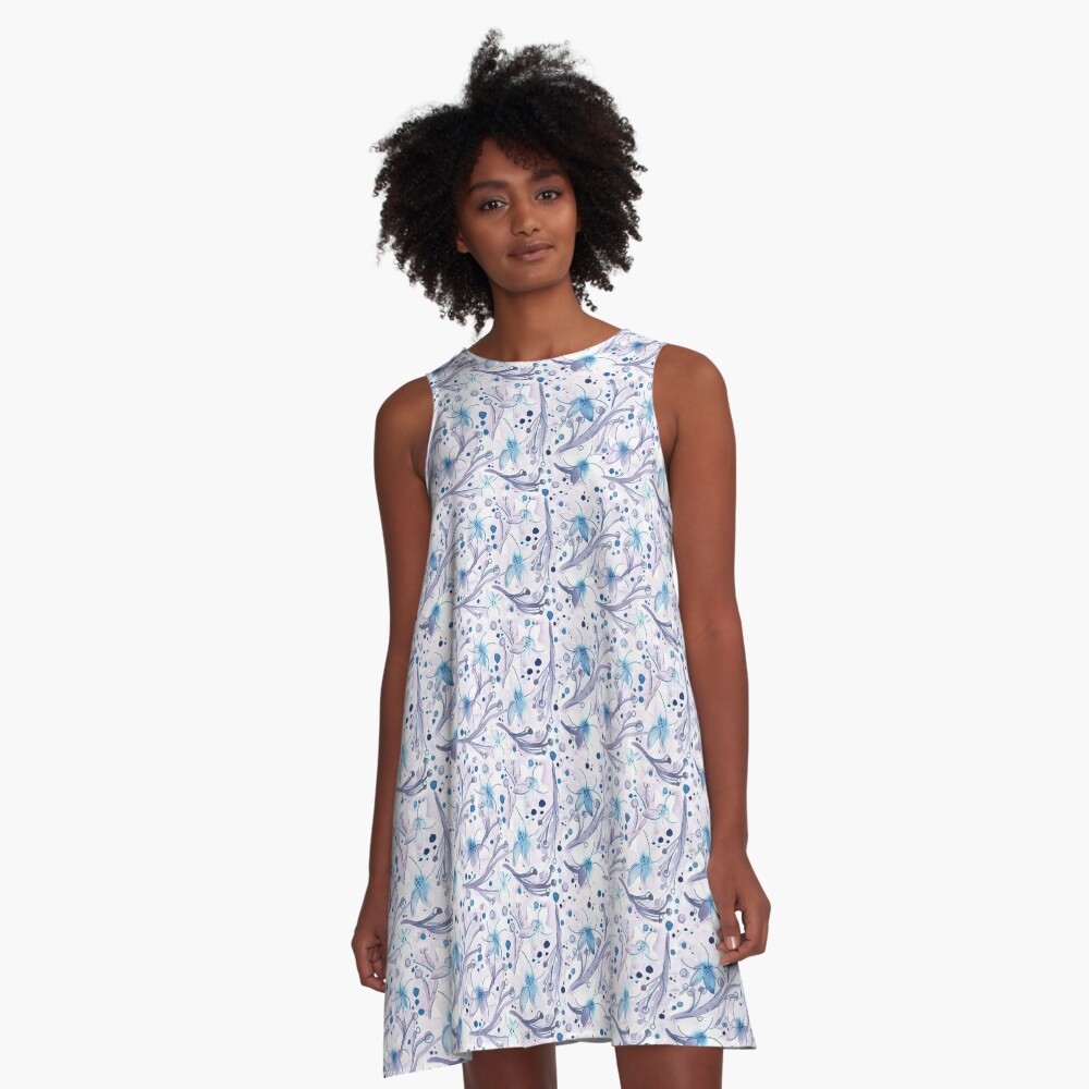 Ultraviolet Light Blue A-Line Dress