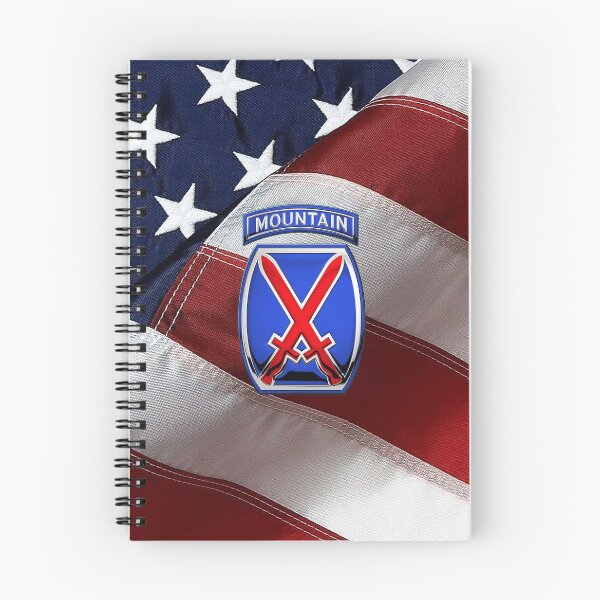 Item preview, 10th Mountain Division - 10th MTN Insignia over American Flag designed and sold by Serge Averbukh Art Studio.