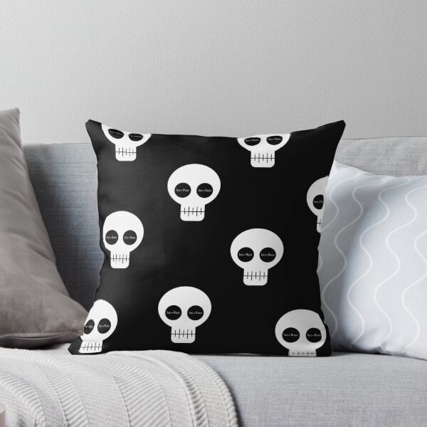 Dark Emoji Skulls Punk Throw Pillow