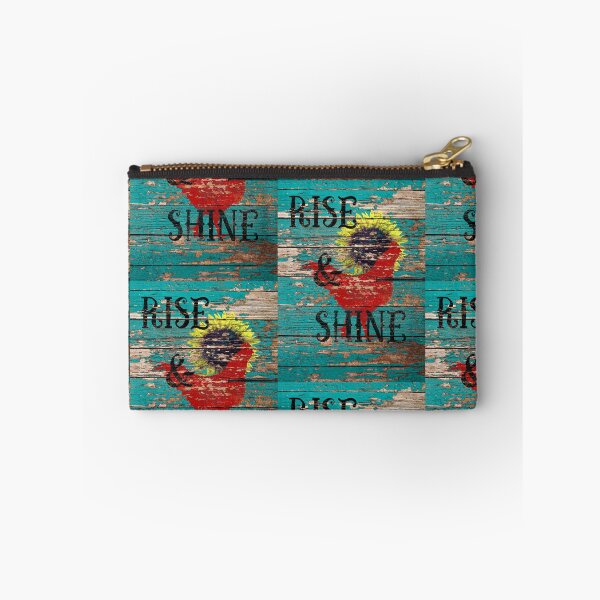 Item preview, Rustic Rise and Shine Rooster Teal Country Decor Art A385 designed and sold by byNicol.