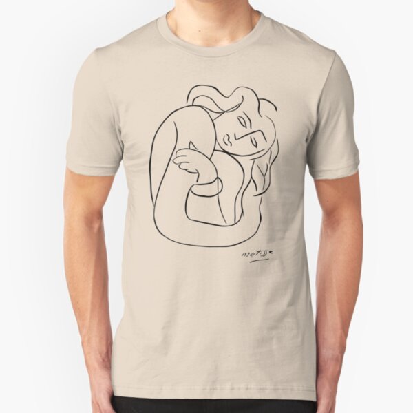 Henri Matisse - PASIPHAE PLATE 2 - Woman With Arms Crossed Artwork Reproduction, Prints, Tshirts, Posters, Bags, Men, Women, Kids Slim Fit T-Shirt