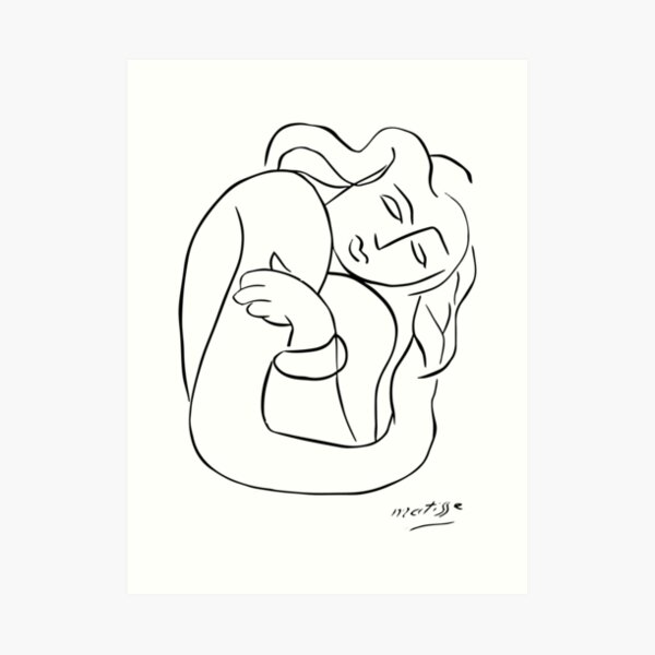 Henri Matisse - PASIPHAE PLATE 2 - Woman With Arms Crossed Artwork Reproduction, Prints, Tshirts, Posters, Bags, Men, Women, Kids Art Print