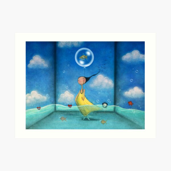 Like a fish out of water Art Print