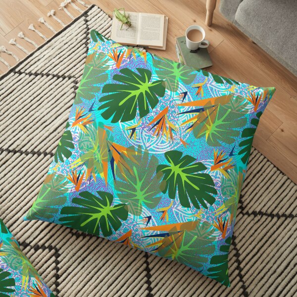 My Tropical Paradise by Lorloves Design Floor Pillow