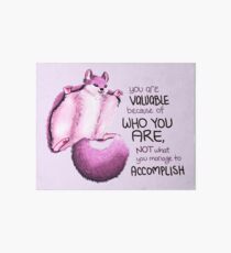 "You are Valuable Because of WHO YOU ARE" Flying Squirrel Art Board Print
