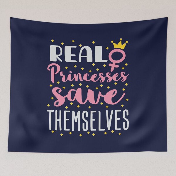 Item preview, Real Princesses Save Themselves  Feminist designed and sold by jaygo.