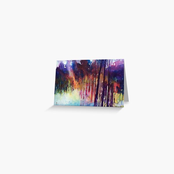 Lampi di luce nella forest Greeting Card