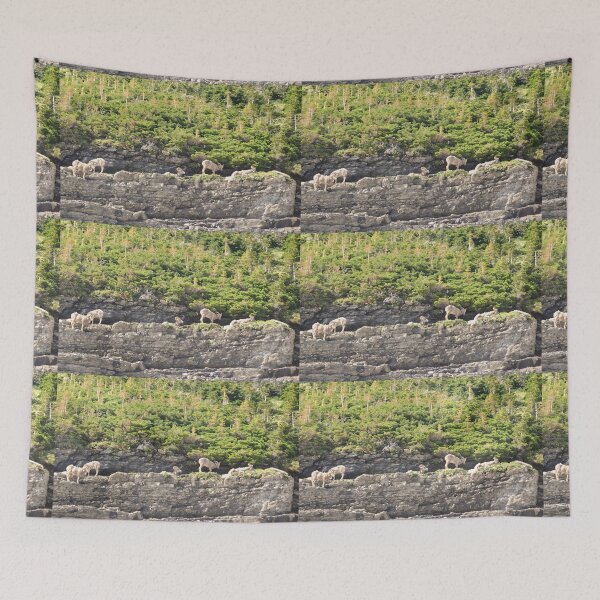 Item preview, Big Horn Sheep on a Ledge Overlooking a river designed and sold by 2CrabbySisters.