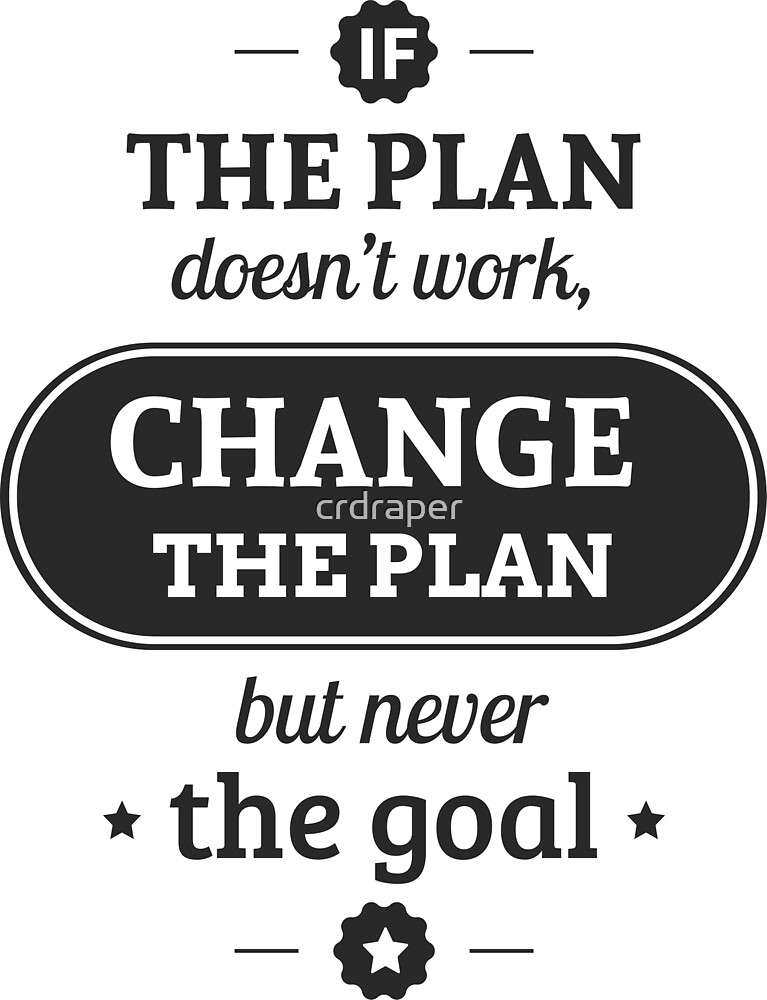 "Inspirational quote If the plan doesn't work, change the plan but