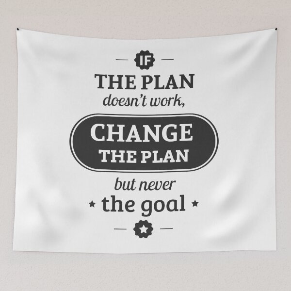 Item preview, Inspirational quote:  If the plan doesn't work, change the plan but never the goal. designed and sold by crdraper.