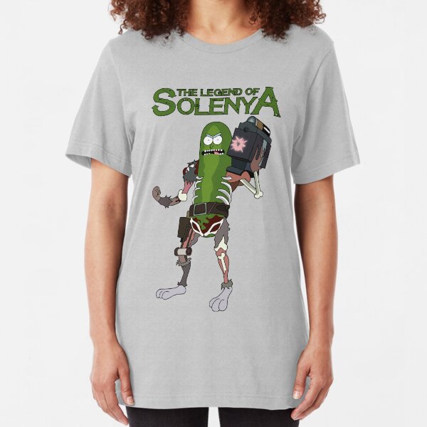 The Legend of Solenya - Pickle Rick Slim Fit T-Shirt