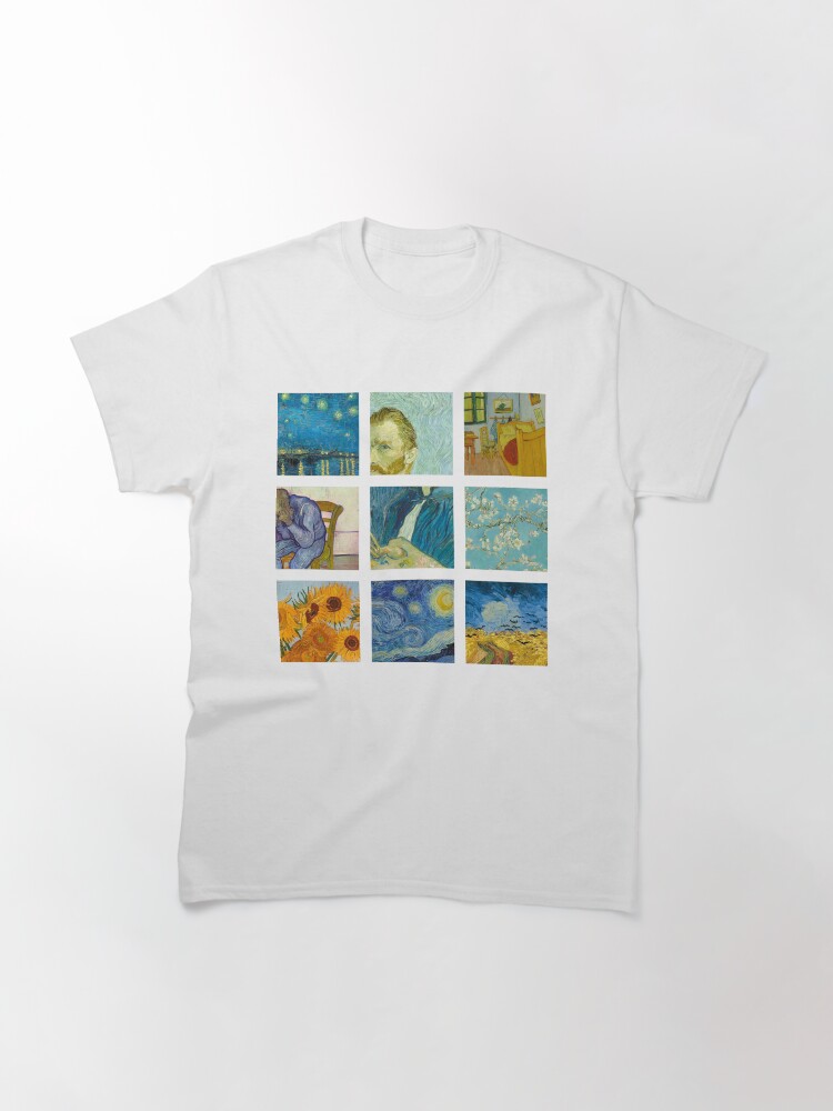 Aperçu 3 sur 7. T-shirt classique avec l'œuvre Vincent Van Gogh créée et vendue par Janna18.